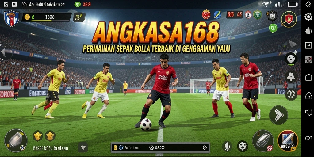 Screenshot gameplay ANGKASA168 menampilkan aksi sepenuh lapangan.