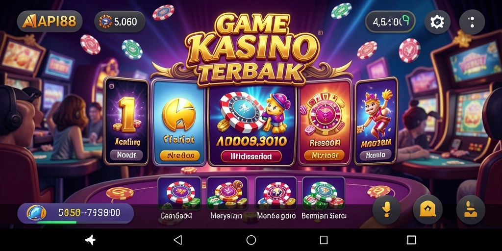 Tampilan gameplay menarik dengan beragam permainan Kasino.