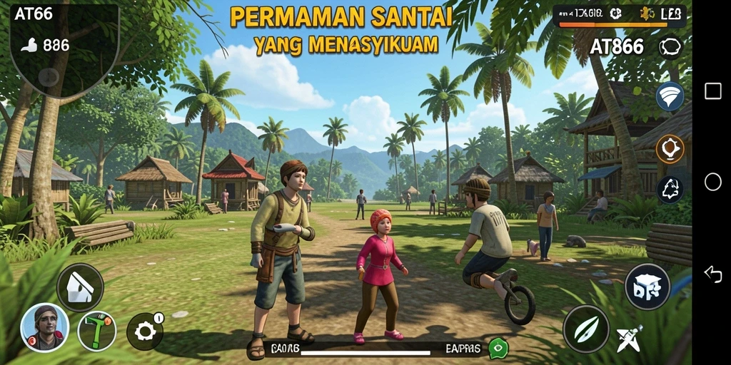 Tampilan gameplay menarik dari AT866 yang penuh warna.