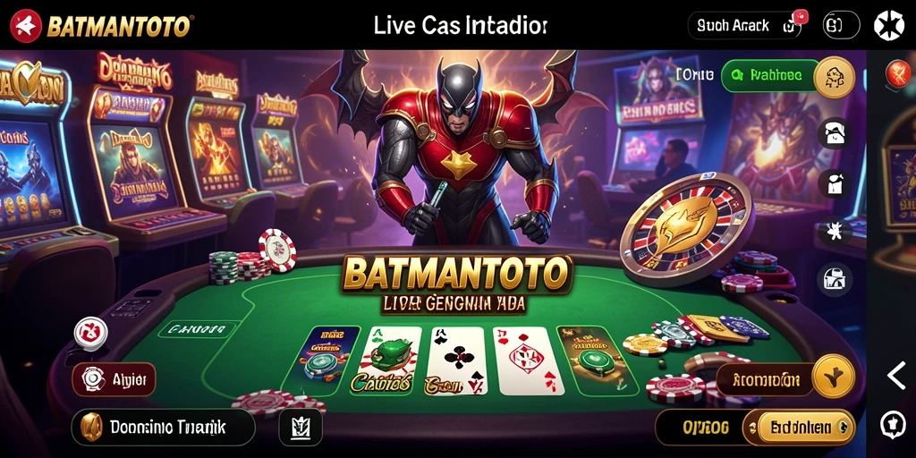 Tampilan gameplay Live Casino yang menegangkan dan menyenangkan di BATMANTOTO.
