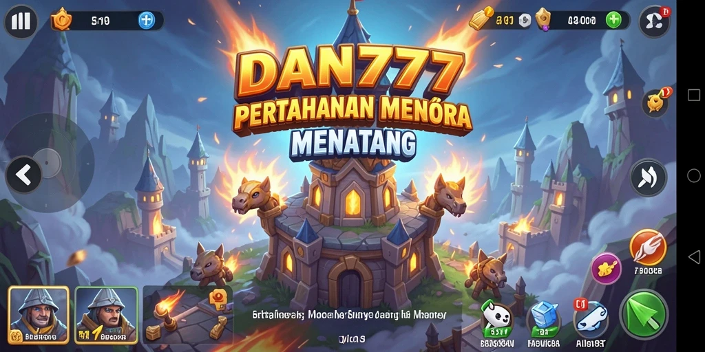 Tampilan strategi menara dalam DAN777.