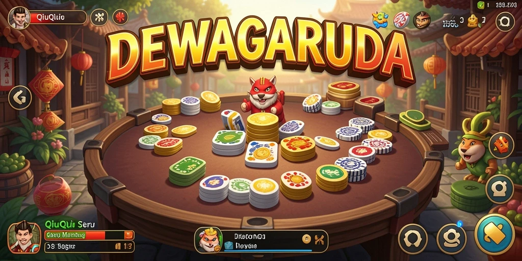 Tampilan gameplay QiuQiu yang seru dan interaktif.