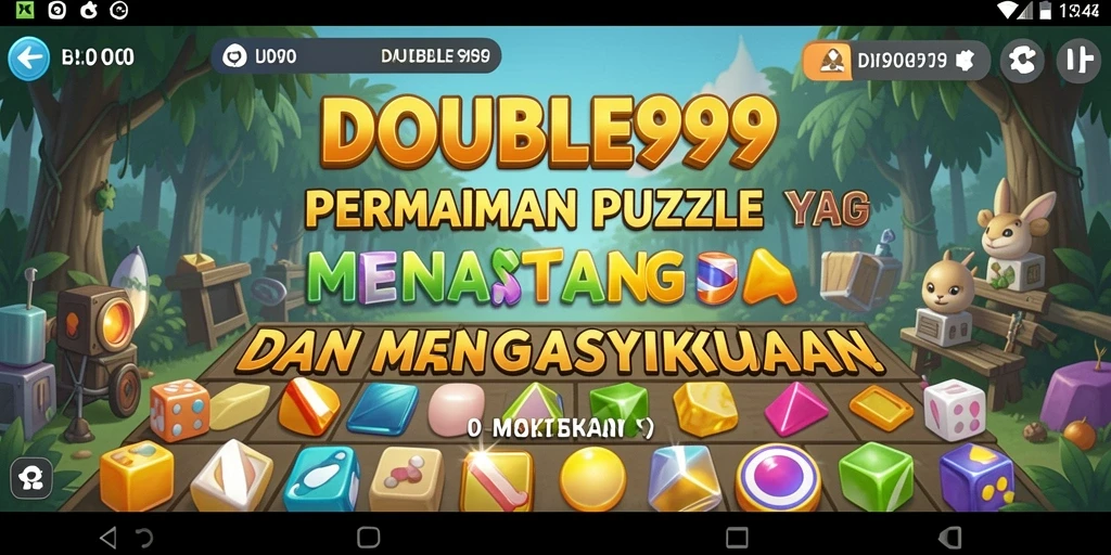 Screenshot gameplay DOUBLE999 menampilkan tantangan puzzle yang menarik.