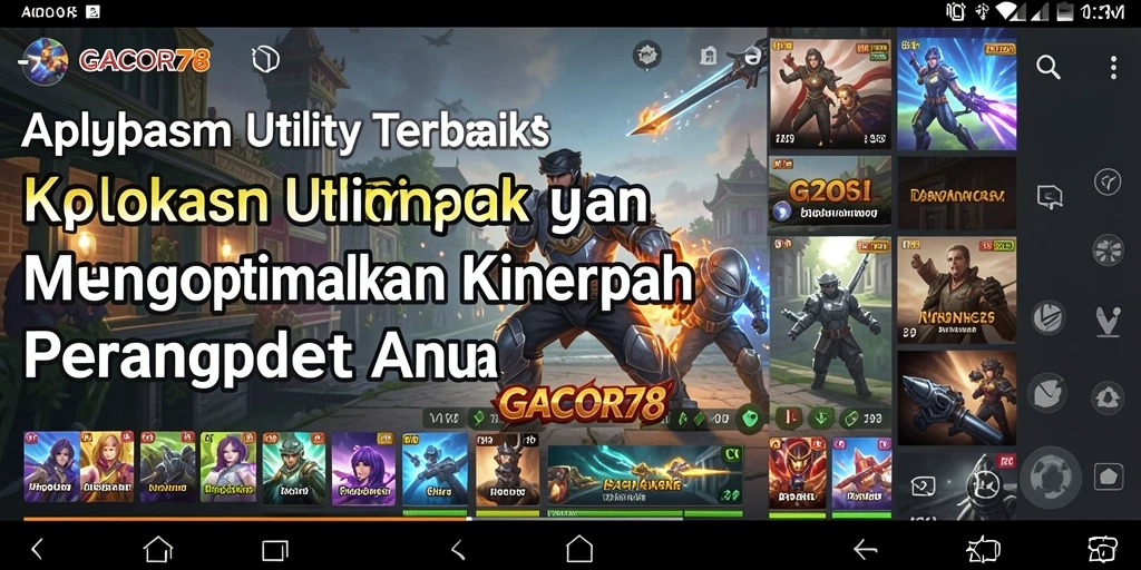 Tampilan utama GACOR78 dengan fitur-fitur Utility yang bermanfaat.