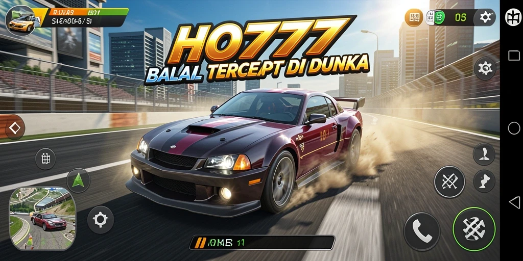 Gameplay seru balap mobil di lintasan yang menantang.