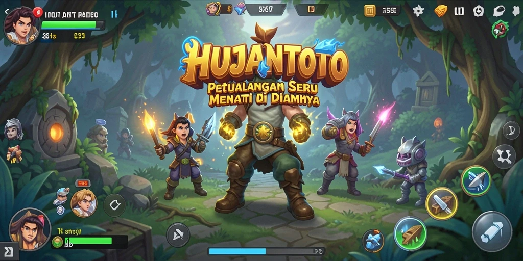 Tampilan gameplay menakjubkan HUJANTOTO dalam dunia petualangan.
