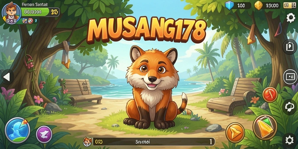 Screenshot utama MUSANG178 menampilkan gameplay santai yang mengasyikkan.