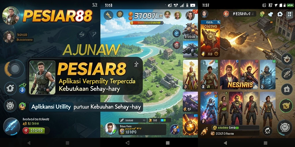 Tampilan antarmuka PESIAR88 yang bersih dan modern.
