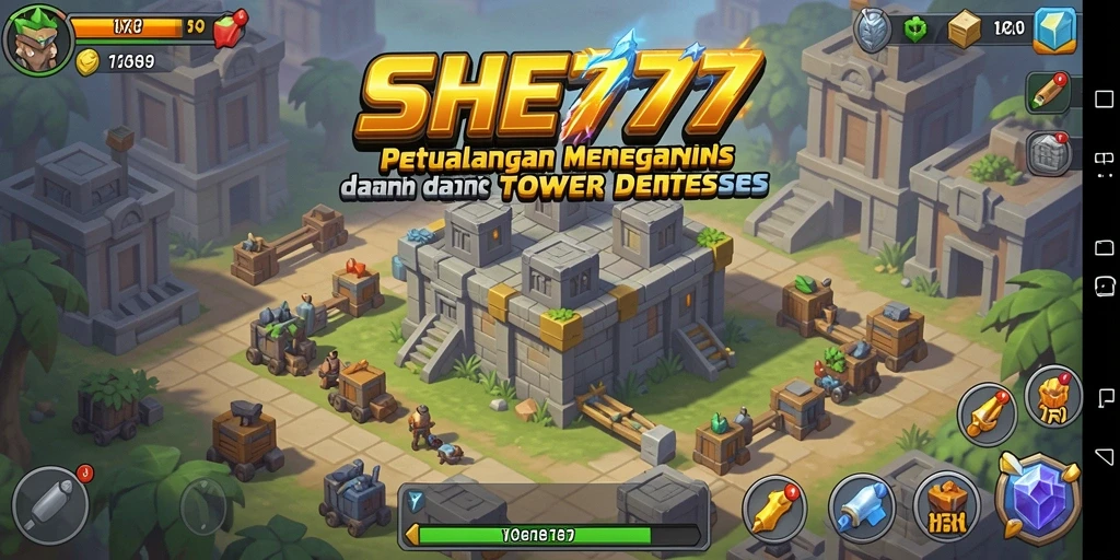 Tampilan menakjubkan dari gameplay Tower Defense yang seru.