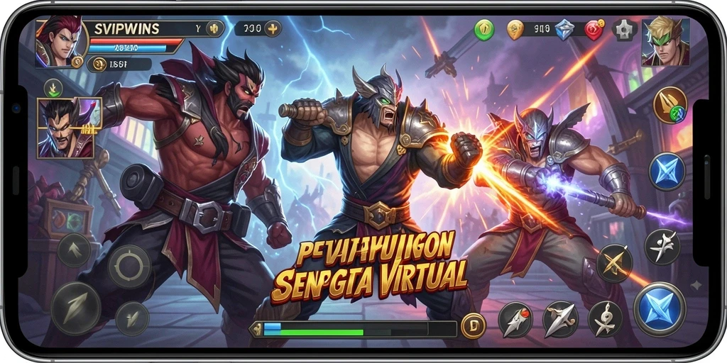 Tampilan gameplay SVIPWINS yang penuh aksi dan petarungan seru.